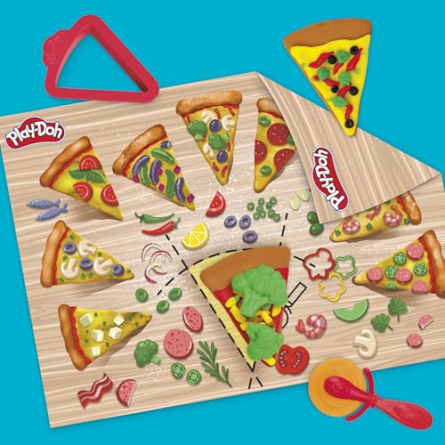 Play-Doh Pizza Slice Playset, Play Food Kitchen Toys for Kids, Arts & Crafts for Boys & Girls 3+ (Amazon Exclusive) - image 4