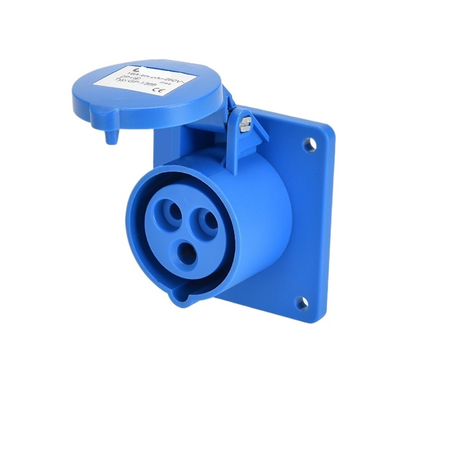 Conector Industrial y de Enchufe Trifásico 3 núcleos 4P5 Orificio 16A/32A Impermeable No a Prueba explosiones IP44(3P32A IP44 Dark Straight Seat GP)