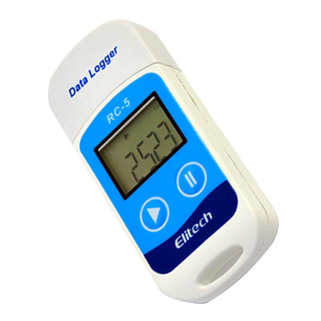 5 unidades RC-5 LCD Display USB Temperatura Data Logger Recorder Sensor Externo - Azul