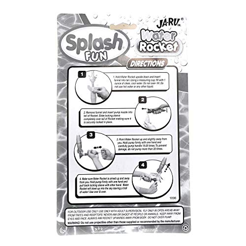 Splash Fun Water Rocket (2 Pack) Air and Water Powered with 2 GosuToys Stickers - Thumbnail 3