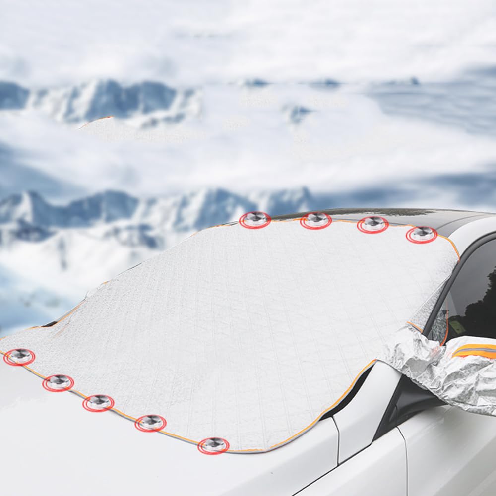 Auto Anti Vries Deken voor Nissan Qashqai 2021-2023,Magnetisch Voorruitafdekking Auto Voorruit Cover Opvouwbaar Anti Sneeuw Vorst Ijs Warmte Zonwering Auto-Accessoires,147 * 116