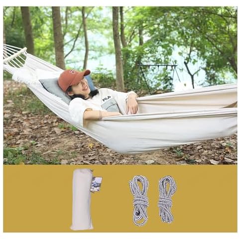 SANTTA XL Large Size Hammock, 5FT Width 550LBS Weight Capacity with Spreader Bar Hammocks for Outdoor Patio & Backyard-Double Brazilian Hammock Cover