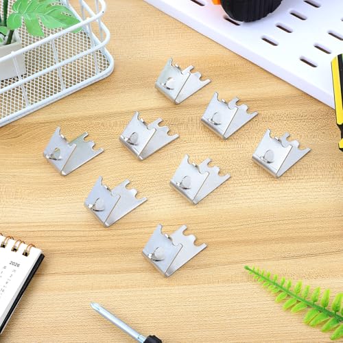 Clips para estante de refrigerador y congelador en acero inoxidable plata lote de 25 piezas 6