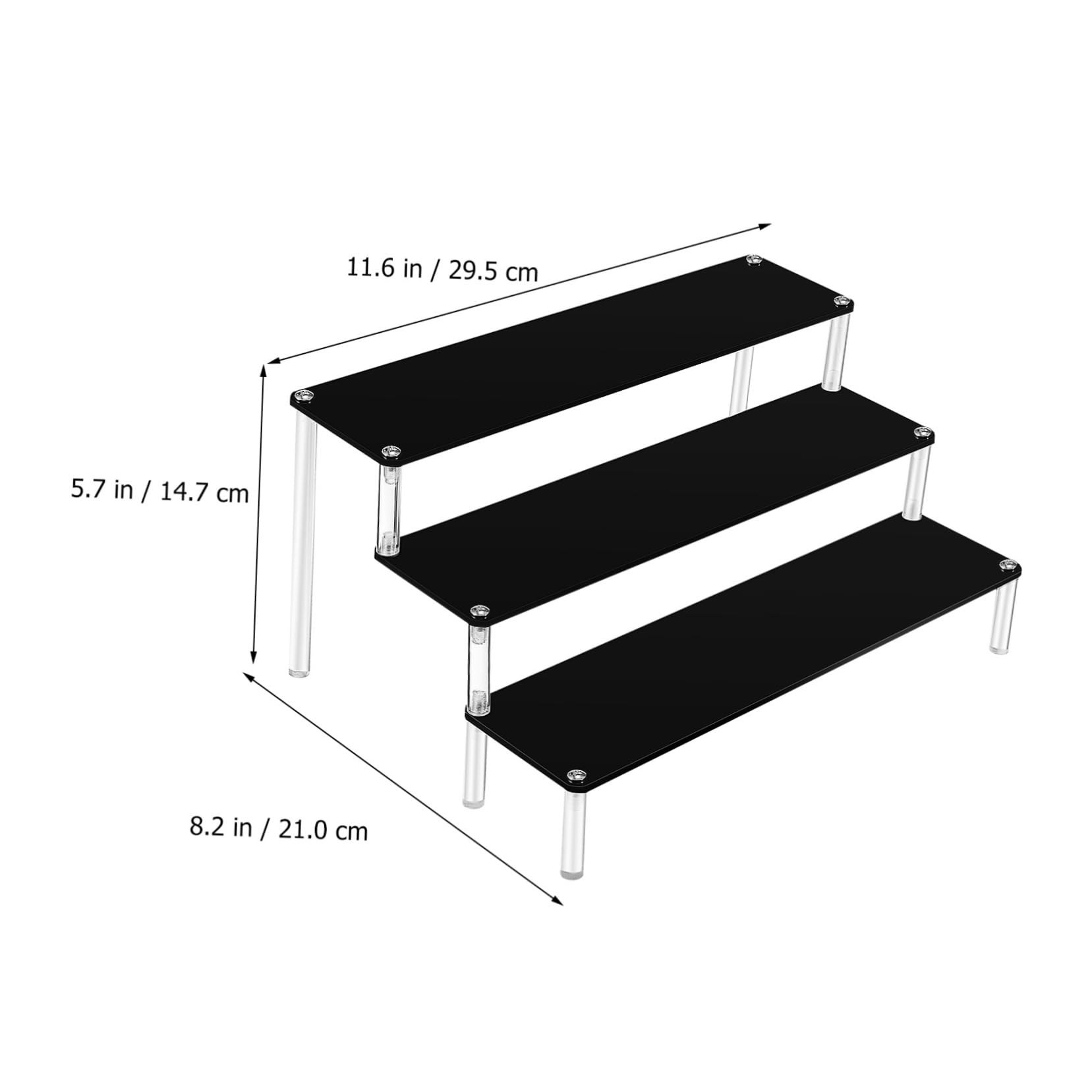 MUCKLILY Acrylic Display Stand Riser for Desserts Cupcakes Figures Makeup Collection Acrylic Shelf for Home Store Use for Organizing Collectibles