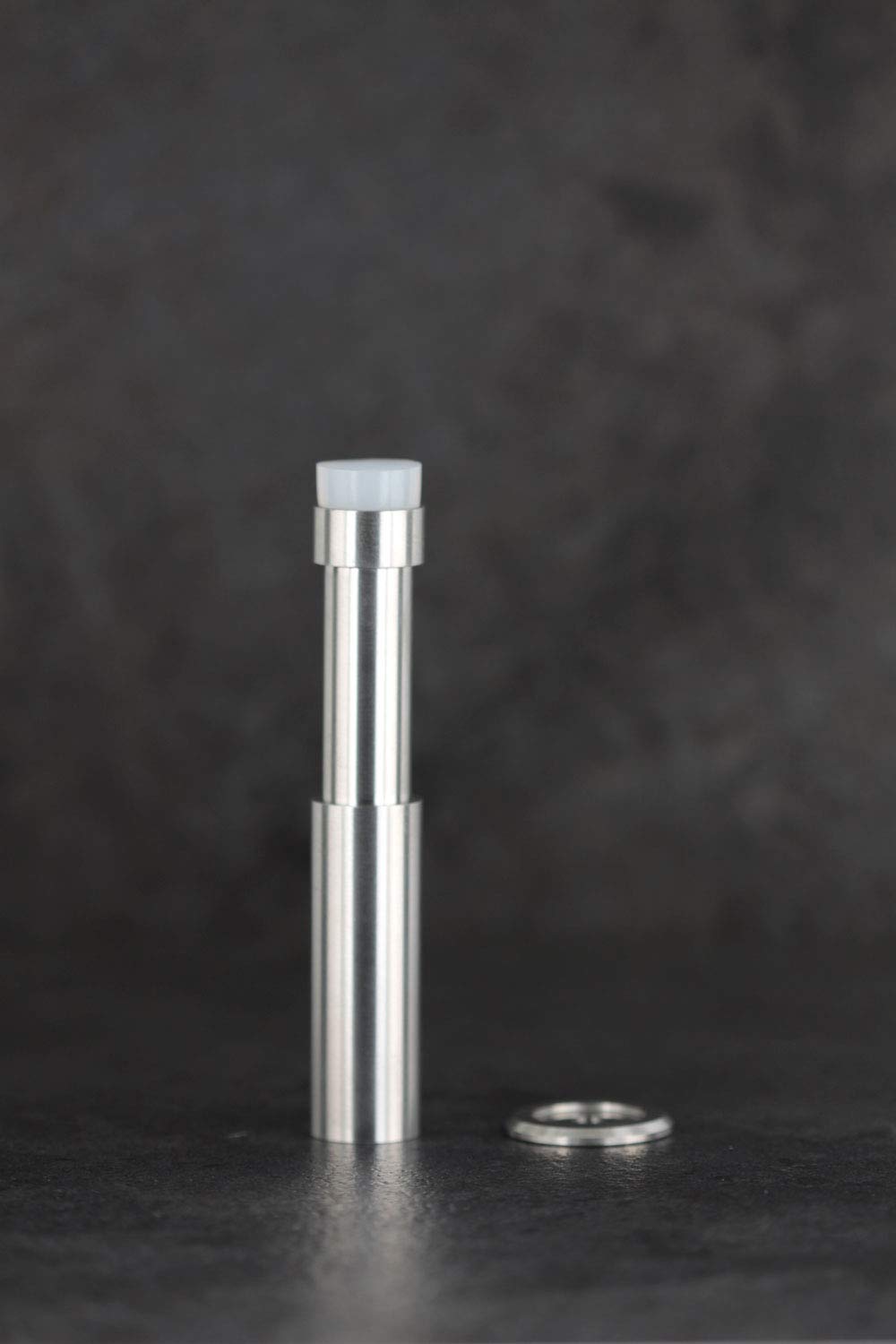 EVI Herrajes | Tope de Puerta para Colocación en Pared | Longitud Regulable: 88-125 mm | Acero Inoxidable Mate - Goma de Silicona Blanca | Amortiguador Anti Golpes | I-182BTPAM (Paquete de 2)
