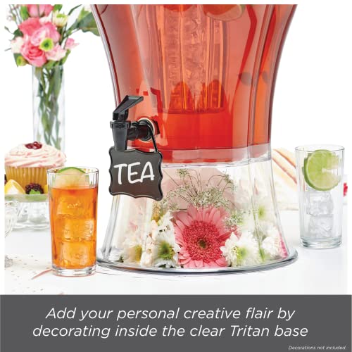 Buddeez 3.5 Gallon Beverage Dispenser Clear Drink Dispenser, 3.5 Gallon Plastic Beverage