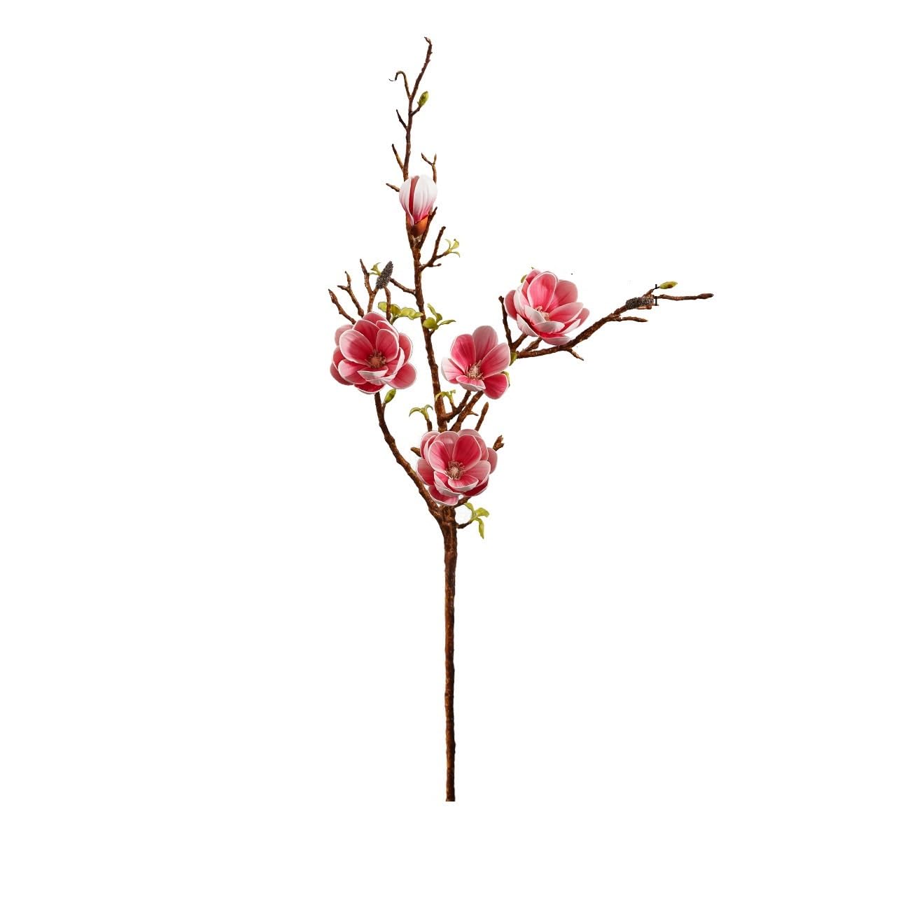 WLH Alexanders 2pcs Artificial Magnolia Flower Branches 106cm Long Stem Faux Floral Faux Bloom for Home Decor Centerpieces faux flower(Rose)
