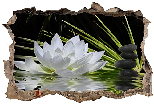 Jm-Déco Stickers 3D Trompe l'oeil Zen Galets 23832 Dimensions 30x20cm