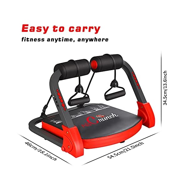 VIGGIO Ab Machine with Resistance Bands,All-in-One Ab Workout Equipment with Rebound Assist 3 Intensities,Core Strength Trainer Whole Body Exercise Fitness Equipment for Home Gym Workouts
