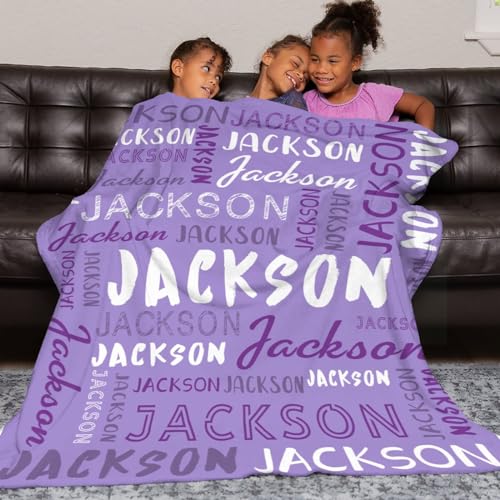 Personalized Name Blanket Customized Baby Blankets for Girls Boys Adults Monogrammed Blankets and Throws Christmas Birthday Mothers Fathers Valentines Day Gift