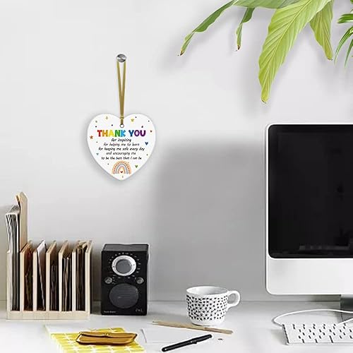 Vista 55 de REWIDPARTY Adorno de recuerdo de agradecimiento – Regalo de agradecimiento para familiares, amigos, profesores – Corazón de cerámica de 3 pulgadas