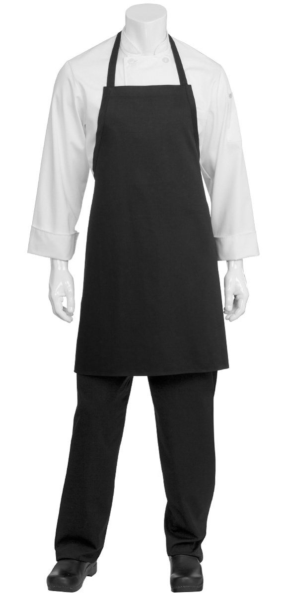 Bib Aprons-black-12 (1dz) Piece Pack-new Spun Poly-commercial Restaurant Kitchen