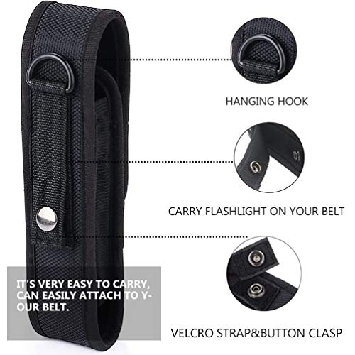 HEMOTON 1 Unidade Estojo De Couro De Armazenamento De Capa Protetora De Lanterna Trela De Náilon Lan