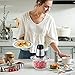 Homeleader Electric Food Chopper, 300W Stainless Steel Blade, Food Processor with 2L Glass Bowl, 2S Fast Shredding for Meat, Vegetables, Fruits and Nuts, Dishwasher Safe, Quiet Motor with 4 Blades