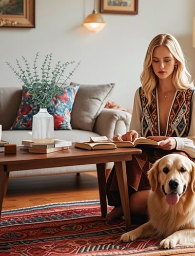 BLOSMON Boho Room Decor Plant: 2 Vases with 20 Synthetic Eucalyptus Stems for Lavatory Bed room Kitchen - Faux Vegetation Farmhouse Desk Centerpieces Decorations - Image 7