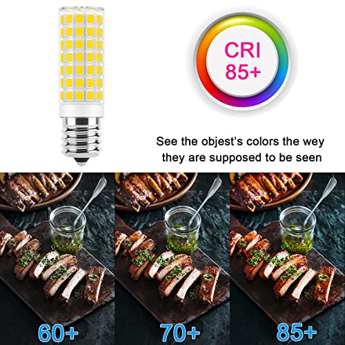 Image of E17 LED Bulb Dimmable 7W Microwave Over Stove Bulbs, 60W Incandescent Equivalent, Warm White 3000K, Fit for Whirlpool Maytag GE Kenmore LG Microwaves, Replaces 8206232A 1890433 AP4512653, 2 Pack