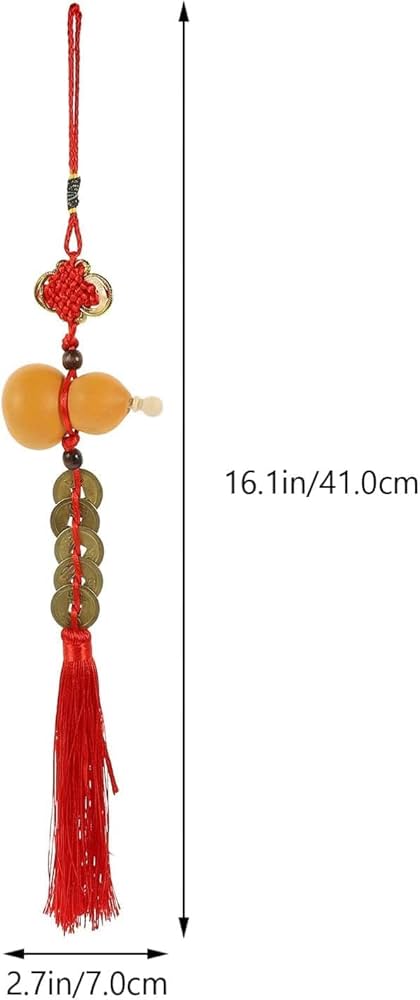 Chinese Coins Feng Shui Chinese Tassel 10PCS Feng Shui Lucky Charms Chinese Knot Pendant Wealth, Luck, Freedom, Faith, Success Oriental Good Luck Charms Decoration Red Feng Shui Modern