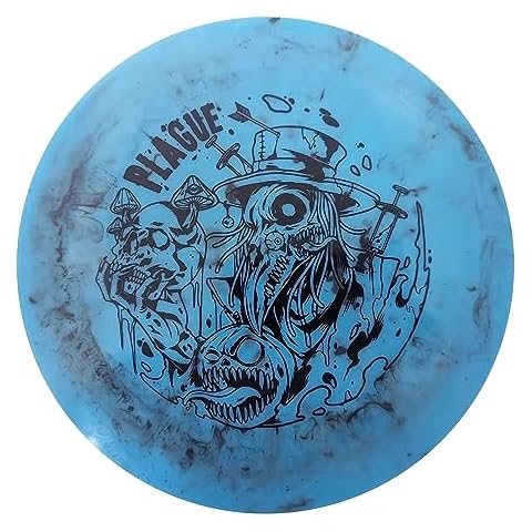 DOOMSDAY DISCS Plague Distance Driver | Professional Level Disc Golf Driver | Premium Toxic Waste Plastic (Colors Vary) Cover