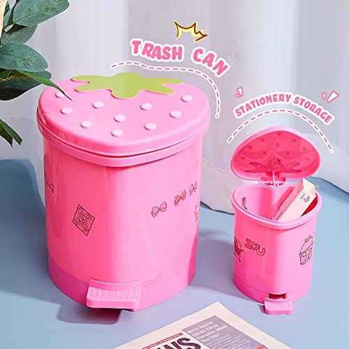 Tessco 2 piezas basurero mini fresa con tapa plástico miniatura 5