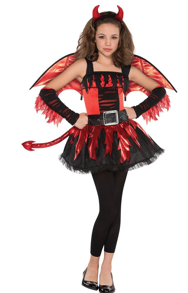 (PKT) (997493) Child Girls Daredevil Costume (8-10yrs) - by amscan
