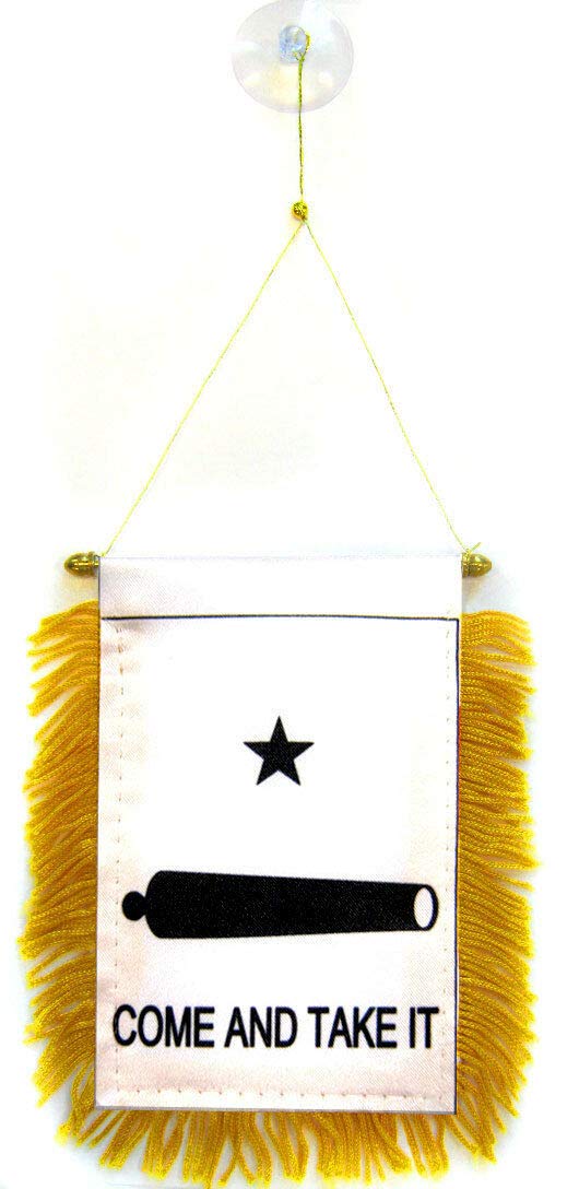 Gonzalez Gonzales Come and Take It Mini Flag 4"x6" Window Banner w/suction cup (10 Pcs ) 