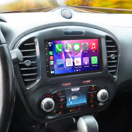 2+32G Android 13 Autoradio Multimédia avec sans Fil CarPlay Android Auto pour Nissan Juke F15 2010-2011, 7 Pouces écran Tactile Radio Stéréo avec...