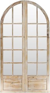 Comprar Vente-unique-Biombo Espejo de Madera de Pino con Efecto Envejecido - 2 Paneles - L. 96 x A. 180 cm - Natural - KEDIRI