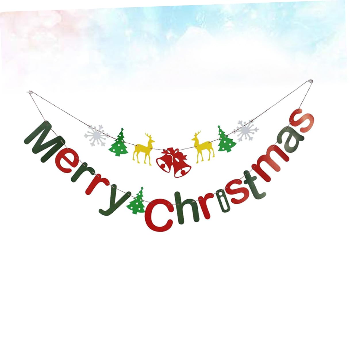 PRETYZOOM 1pc Christmas Door Banner Merry Christmas Party Supplies Decorative Hanging Flag