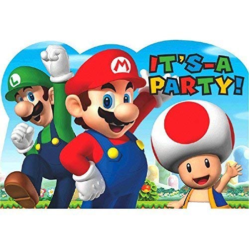 American Greetings Super Mario Invite Postcards
