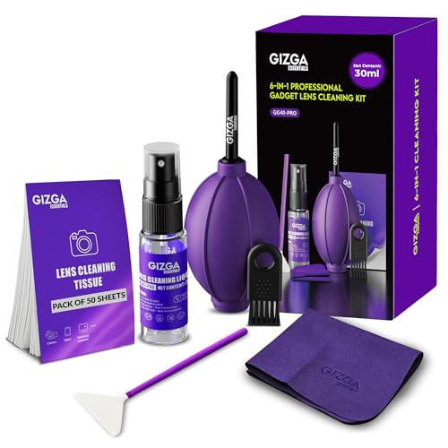 Gizga Pro Series 6-in-1 Cleaning KIT - 30ml Cleaning Spray, Air...