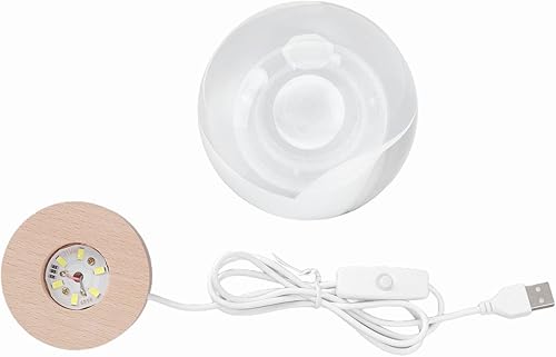 Miniatura 8 de Luz nocturna de bola de cristal de galaxia 3D para niños con base de luz LED colorida, luz nocturna de bola de cristal de 3.15 pulgadas con base de