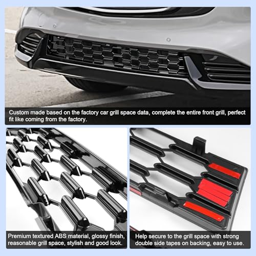 Image of CDEFG 2Pcs for 2026 Mazda CX-5 Front Grill Mesh Inserts Trims | Front Bottom Grille Guard for 2026 Mazda CX5 Car Exterior Accessories ABS Material 2026 Mazda CX 5 Accessories
