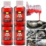 Wintgrea Red Worm Liquid Fish Attractant 4 PCS for Freshwater Lakes and reservoirs, baiting and Tempting Fish to Open Their Mouths, for Catfish Bait, carp Bait, tilapia Bait, Classic Scented Bait