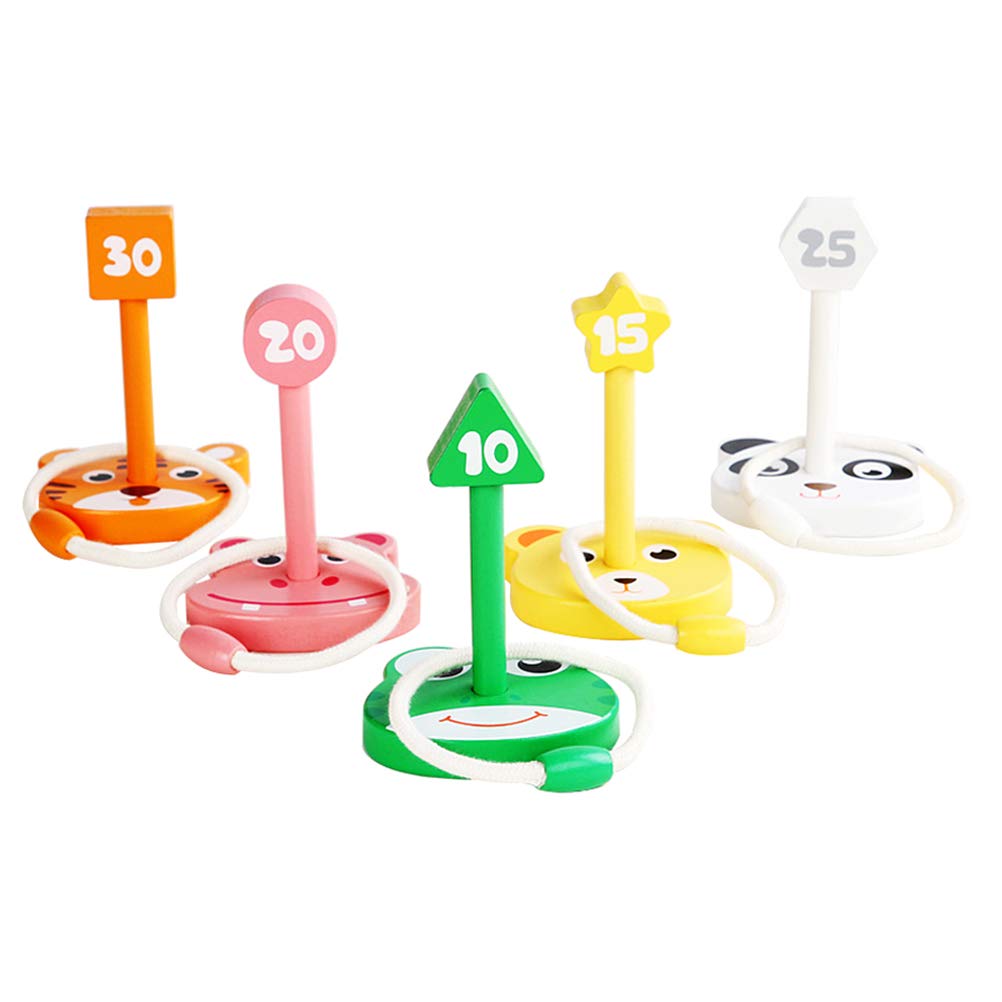 1 Set Kids Ring Toss Game Cartoon Animal Throwing Ring Toy Ring Toss Game Toys