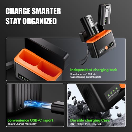 Lesaps 2-Pack 6040mAh Replacement Battery for Ring Cameras Doorbell - image 6