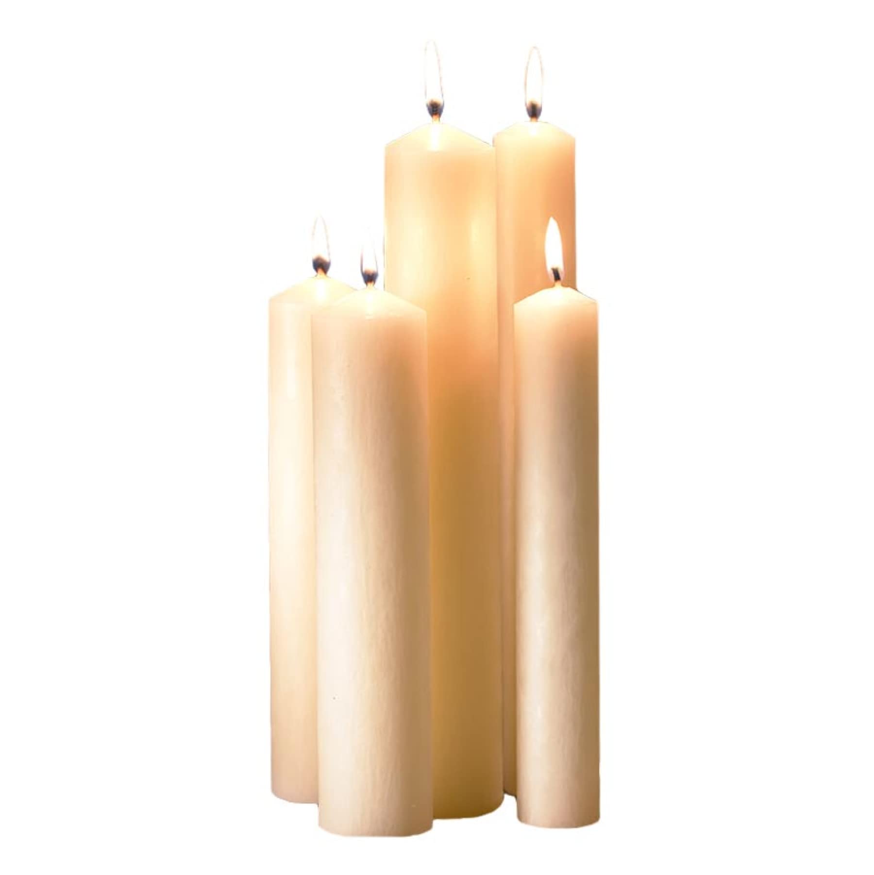 CB Church Supply Altar Brand 12-Inch Beeswax Blend Altar Candles by Will & Baumer, 24-Count, 5/8-Inch Diameter - Plain End