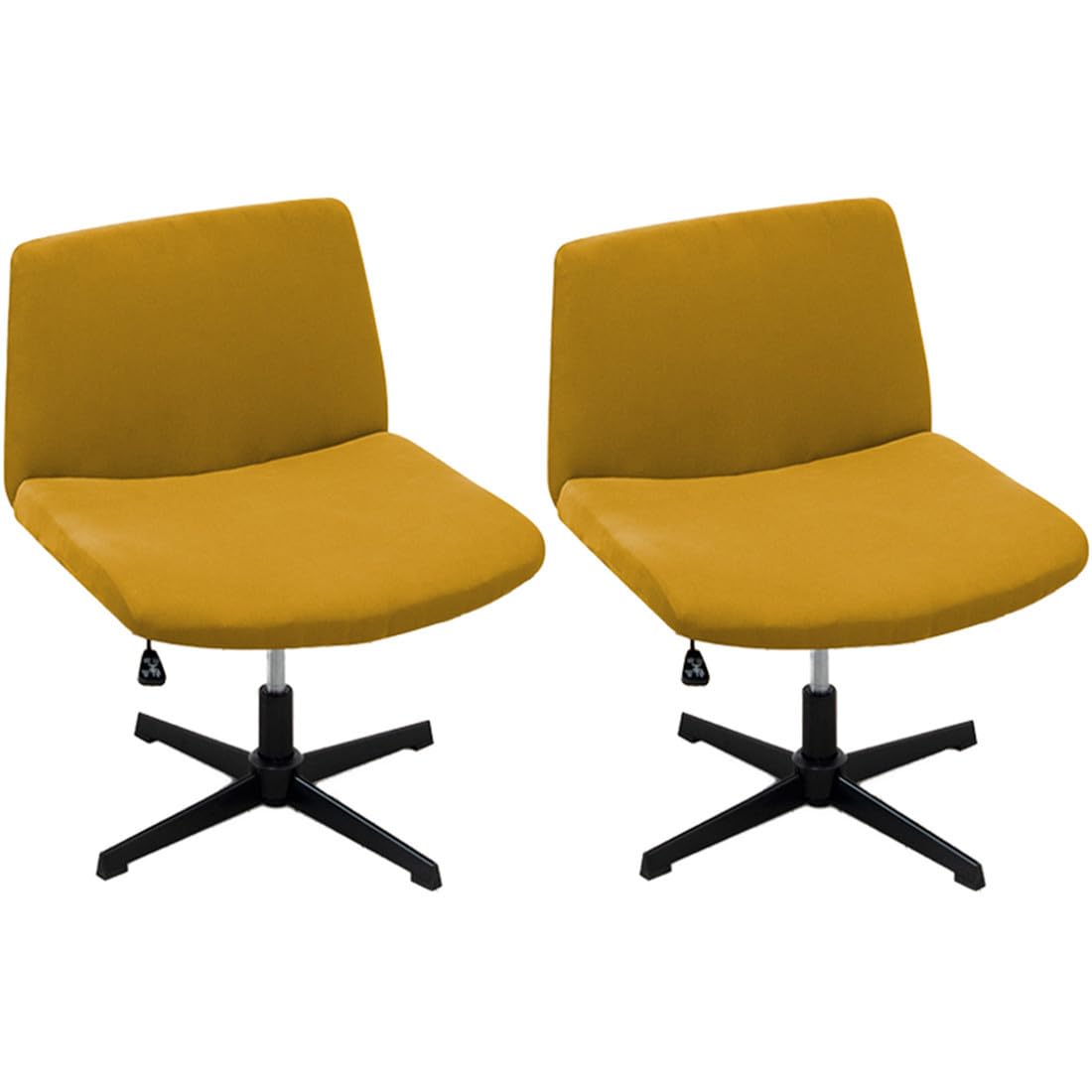 2 Pack Spandex Armless Chair Cover Criss Cross Desk Chair Cover Modern Wide Seat Mid Back Accent Swivel Computer Chair Slipcover for Living Room