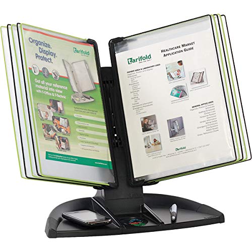 TARIFOLD Home Office Desktop Reference System with Desk Organizer, 10 Double-Sided Panels, Letter-Size, 20 Sheet Capacity, (TDBL291)
