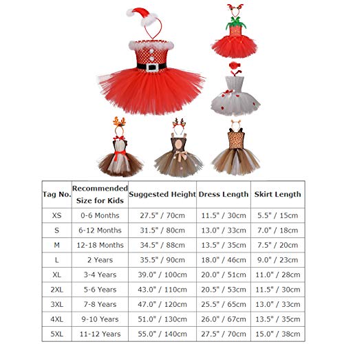 IMEKIS Costume Natalizio per Ragazze Babbo Natale