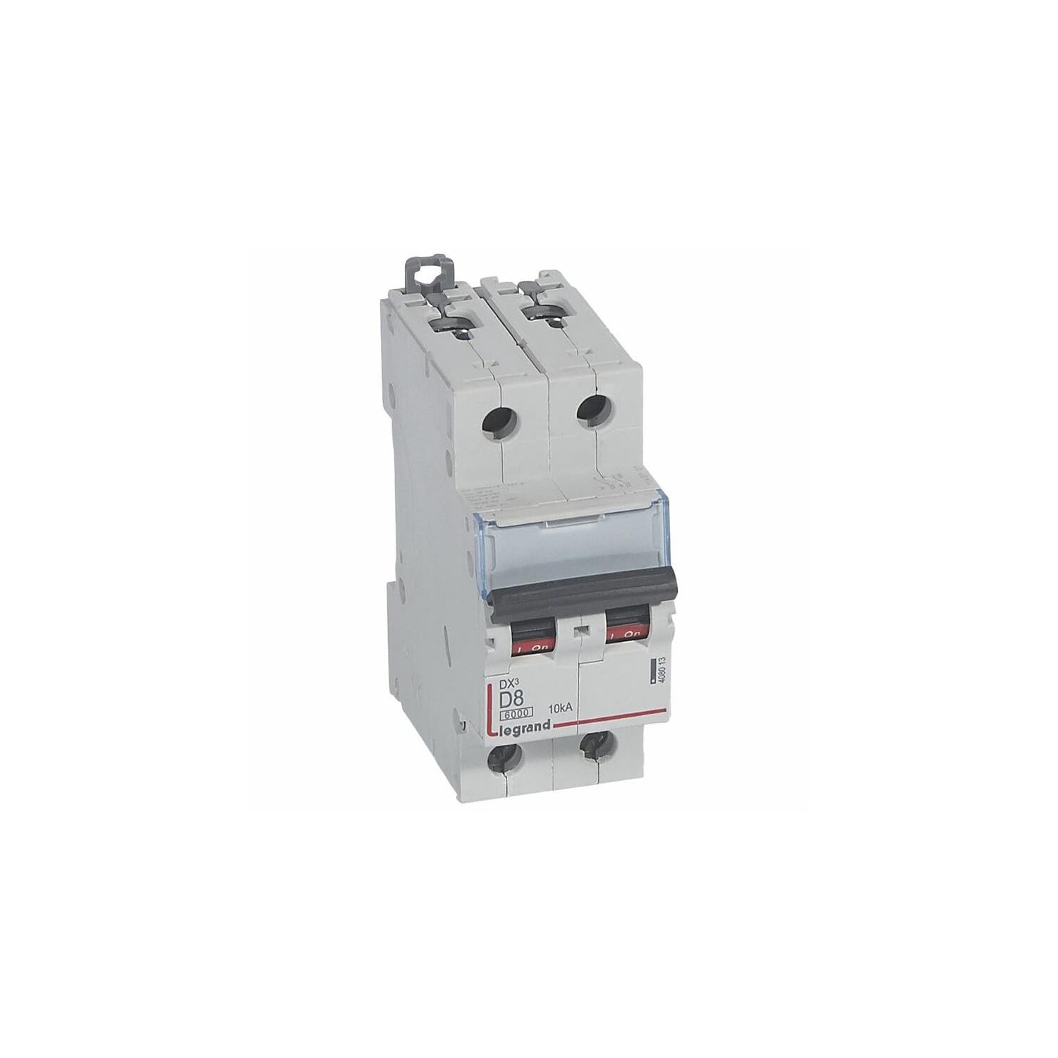 408013 Disjoncteur Bipolaire 8a - 2p Courbe D - 6/10ka - à Vis - Legrand Dx3
