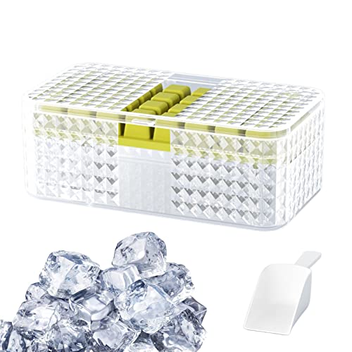 Eiswürfelbehälter Für Gefrierschrank | Eisformbehälter Mit Behälter,Eisbehälter für Gefrierschrank, Eiswürfelbehälter, Eisgefrier-Behälter, spritzwassergeschützte Eisschale mit Eislöffel Delr