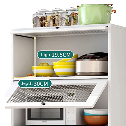 TOMYEUS Anrichte Sideboard Modern Minimalistische Regal Boden-to-Decke Multi-Layer-Lagerregal mit Türschrank Lagerung Küche Mikrowellenofen-Regal aparadores para Salon (Color : A) 4 TOMYEUS Anrichte Sideboard Modern Minimalistische Regal Boden-to-Decke Multi-Layer-Lagerregal mit Türschrank Lagerung Küche Mikrowellenofen-Regal aparadores para Salon (Color : A)