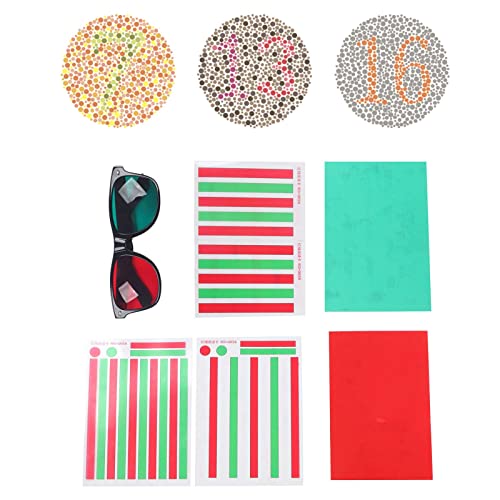 Image of Red Green Vision,Amblyopia Vision Cards,Semme Eye Training Cards for Myopia, Strabismus, and Amblyopia with Red Green Glasses