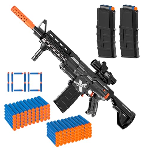 Toy Gun for nerf Guns Dart, Foam Blasters Guns Electric Sniper Toy Guns Soft Bullets Soft Bullets for Boys with 100 Toy Sniper Darts for Kids Years Old