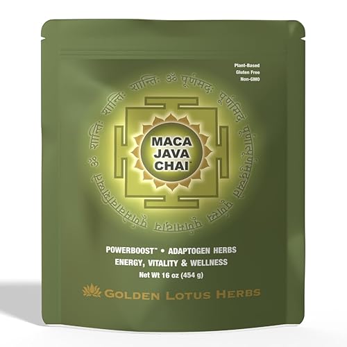 Golden Lotus Herbs Té Chai Maca Jahva Chai con Mate 16 Oz