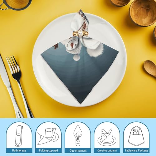 Servilletas de tela cuadradas con diseño floral, pack x6 miniatura 7