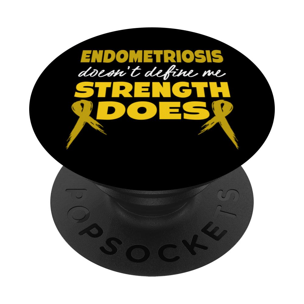 Endometriosis Awareness PopSockets Swappable PopGrip, Black