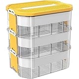 GABCHI子供ブロック収納ボックス子供部品レゴラインナップ分類DIY部品収納ボックス子供玩具ブロック整理ボックス部品箱分類裁縫箱子供玩具多機能整理収納ボックスアイデアトップカバー組立積木箱 (A,3層)