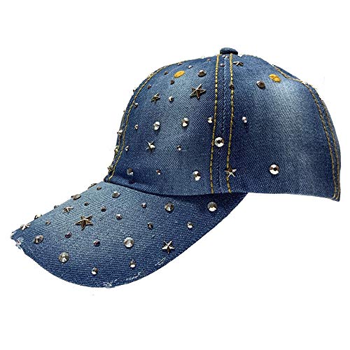 iZOA Caps and Hats for Men and Women Rhinestone Bling Bling Shining Fancy Casual Adjustable Baseball Caps