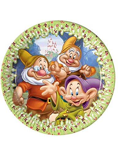 10 Piatti piani 7 sette nani di Biancaneve per
